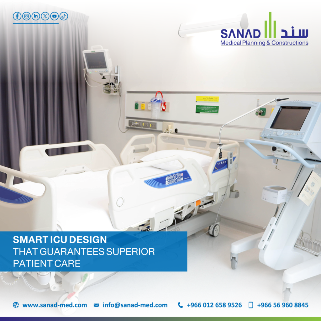 Ideal ICU Design: 6 Key Steps for Maximum Efficiency and Safety in Critical Care Review the methodical steps for designing an Intensive Care Unit (ICU) that meets Vision 2030 standards, from planning and location to modern technologies and the role of Sanad Medical. ICU design, Intensive Care Unit, hospital design standards, Saudi Health Code, hospital equipment, Sanad Medical Ideal ICU Design - Sanad Medical