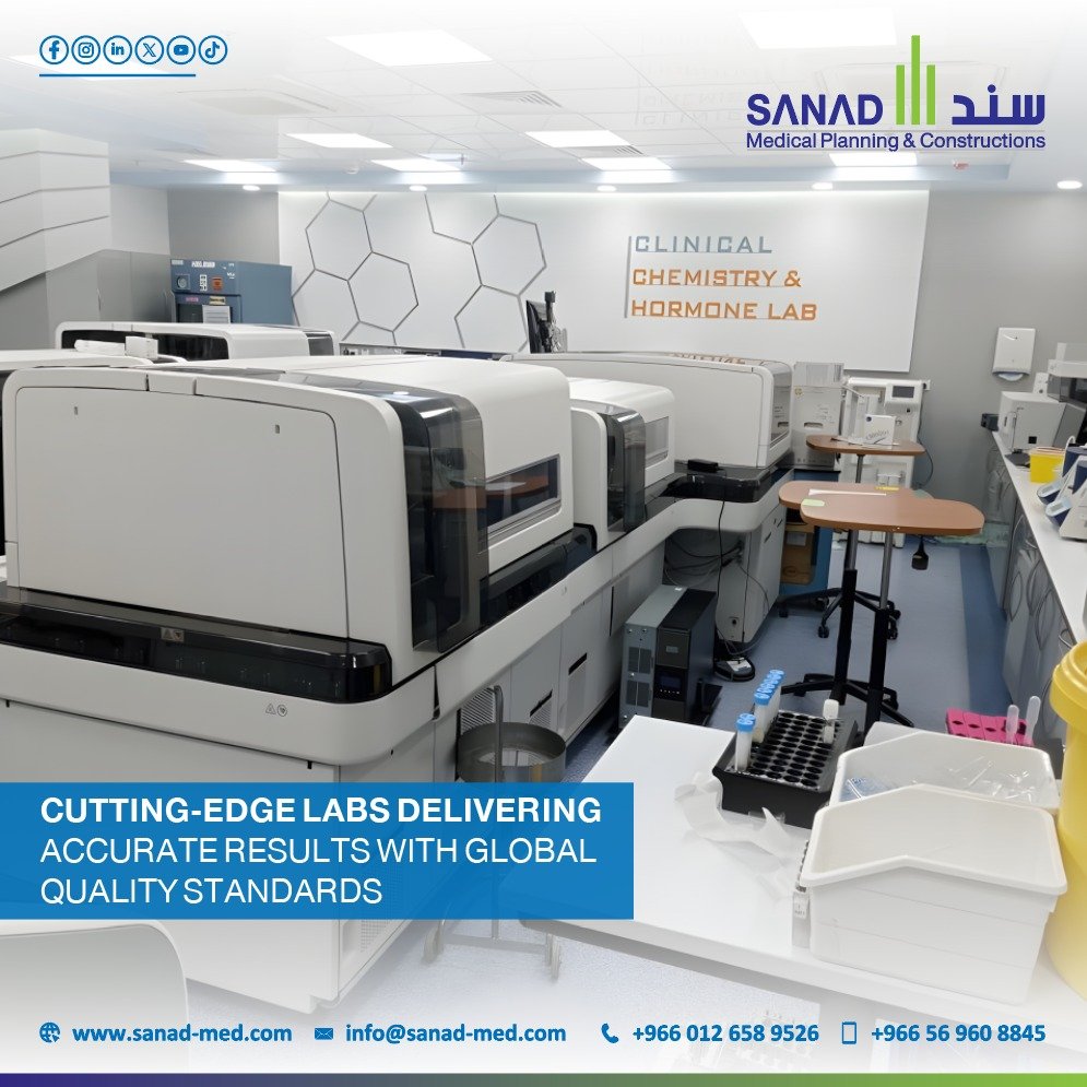 medical laboratory design - Sanad Medical Discover essential requirements for designing medical and pathology labs. Learn how to meet global standards and the role of Sanad Medical in building safe, compliant facilities in Saudi Arabia. medical laboratory design pathology lab design lab outfitting Saudi Arabia Sanad Medical Company ISO 15189 requirements CBAHI standards lab safety standards turnkey lab solutions hospital construction KSA Medical & Pathology Lab Design: Global Standards & Sanad Medical Solutions