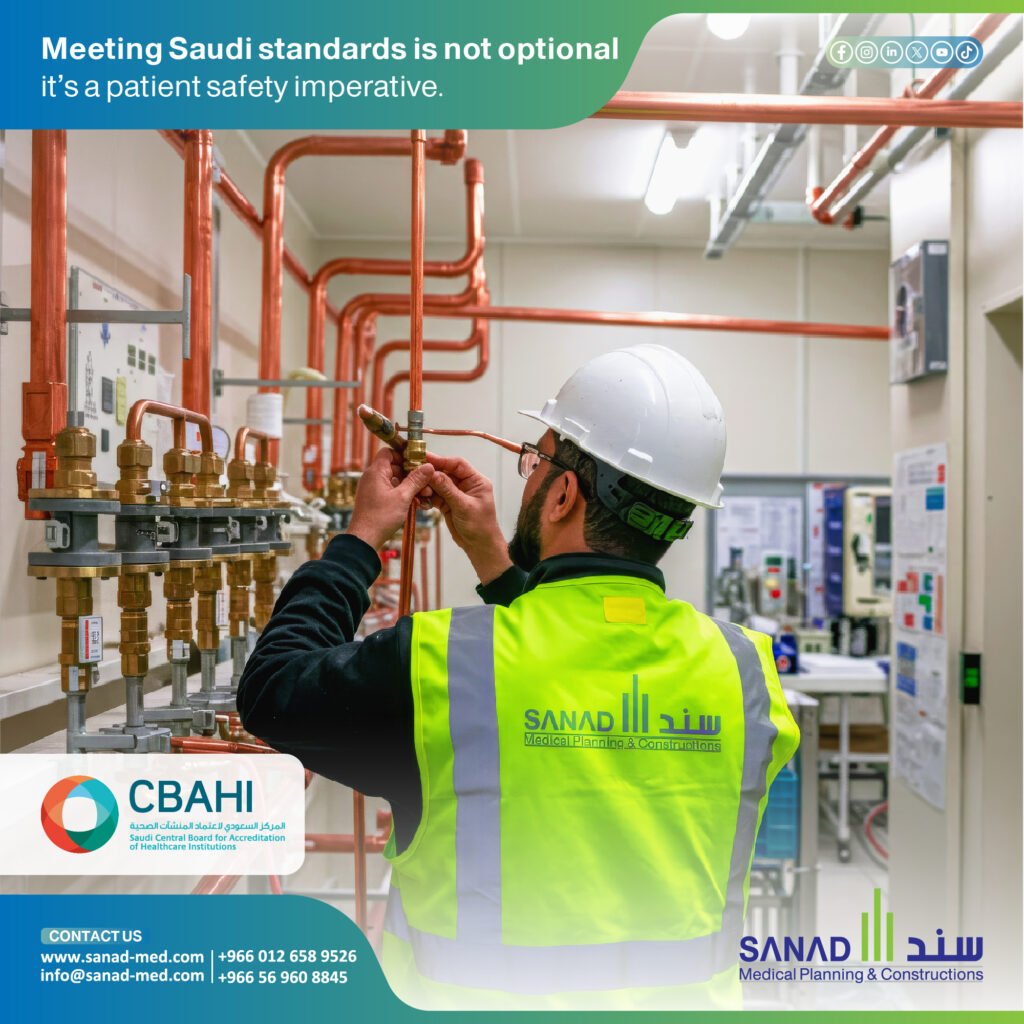 CBAHI & MOH Requirements for Medical Gas KSA | Sanad Medical The ultimate guide to medical gas system requirements in Saudi Arabia. Learn about CBAHI standards, MOH regulations, and Sanad Medical’s expertise in NFPA 99 compliance. CBAHI Medical Gas Standards, MOH Saudi Arabia Requirements, Sanad Medical, MGPS Design Riyadh, Tonoli Copper Pipes Saudi Arabia, NFPA 99 KSA, Hospital Accreditation Saudi Arabia, Medical Gas Infrastructure 2026.