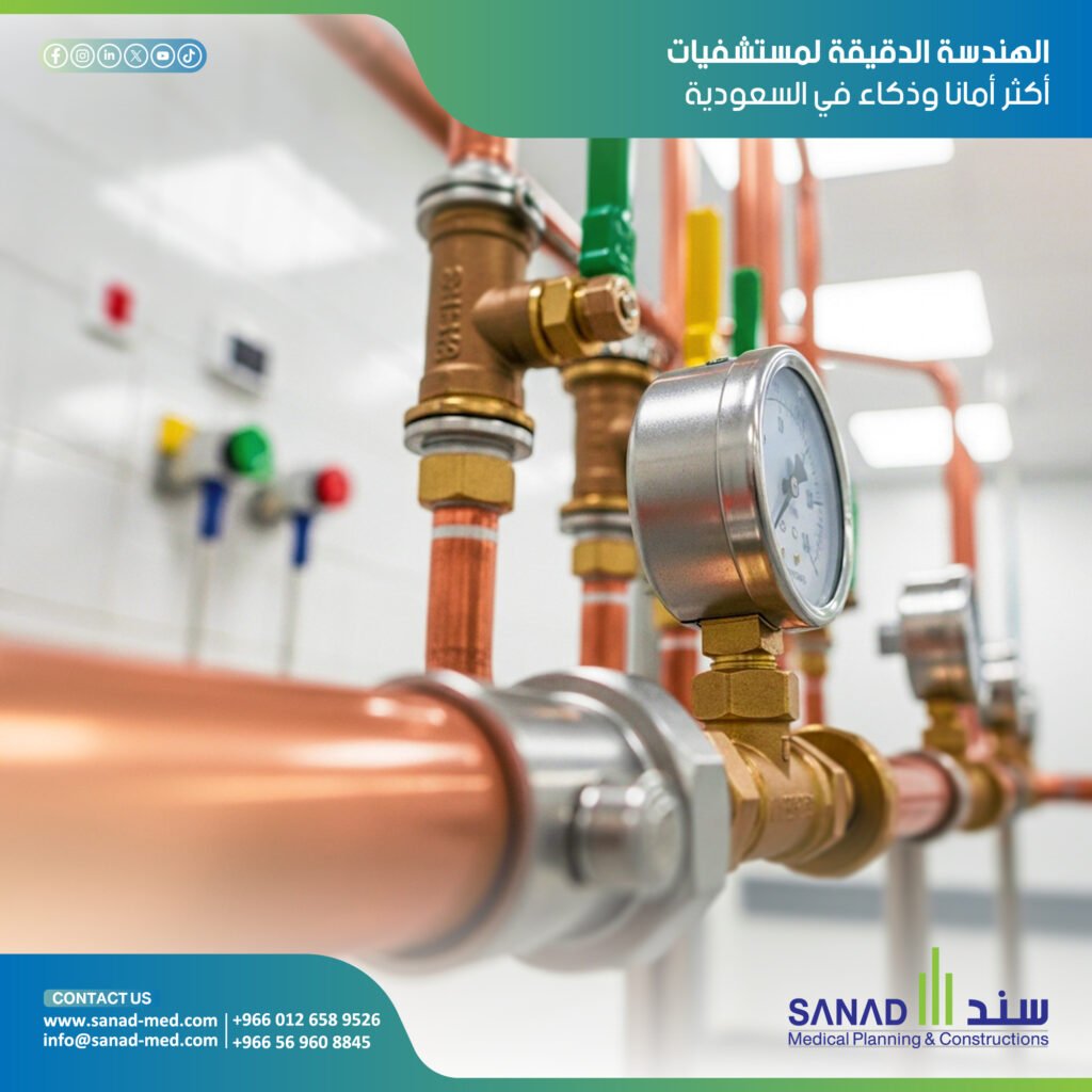 أنظمة التكييف والغازات الطبية بالسعودية 2026 | سند الطبية Sanad Medical دليل هندسي شامل حول أنظمة HVAC والغازات الطبية في مستشفيات السعودية 2026. تعرف على معايير CBAHI ودور سند الطبية (Sanad Medical) وكيل مواسير تونولي Tonoli الإيطالية. نظمة الغازات الطبية السعودية 2026 تكييف المستشفيات HVAC الرياض سند الطبية Sanad Medical وكيل مواسير تونولي السعودية Tonoli Pipes Saudi Arabia معايير سباهي للغازات الطبية CBAHI اشتراطات وزارة الصحة السعودية للمستشفيات كود NFPA 99 للغازات الطبية مواسير نحاس طبي EN 13348 هندسة المستشفيات رؤية 2030 مكافحة العدوى في أنظمة التكييف فلاتر HEPA للمستشفيات السعودية شركات تجهيز مستشفيات في جدة والدمام مواسير تونولي Tonoli الإيطالية المعتمدة في مستشفيات السعودية - سند الطبية. مخططات هندسية لأنظمة HVAC والغازات الطبية متوافقة مع رؤية 2030. فنيو شركة سند الطبية (Sanad Medical) أثناء تركيب شبكة غازات طبية. لوحة إنذار غازات طبية مركزية متوافقة مع كود NFPA 99. المملكة العربية السعودية (KSA) الرياض (Riyadh) جدة (Jeddah) المنطقة الشرقية (الدمام والخبر) نيوم (NEOM) والمشاريع الكبرى.