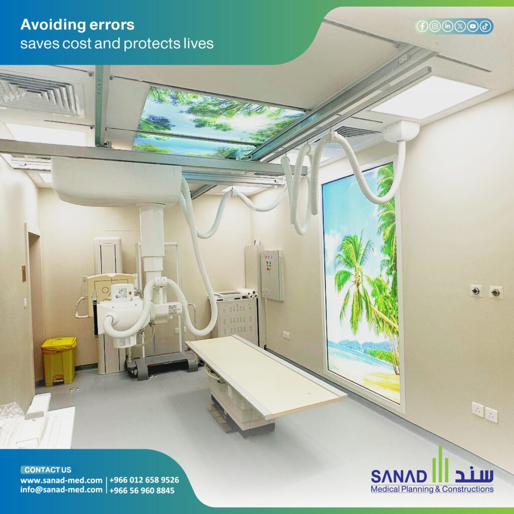 Radiation Protection Mistakes & Shielding Design KSA | Sanad Medical Learn how to avoid costly errors in medical radiation shielding. Discover expert guidelines on NRRC compliance, lead lining overlaps, and turnkey services by Sanad Medical. Radiation Protection Mistakes, Lead Shielding KSA, Sanad Medical, NRRC Saudi Arabia, X-Ray Room Design Riyadh, Radiation Leakage Test, Hospital Infrastructure 2026, Lead Lined Doors KSA.