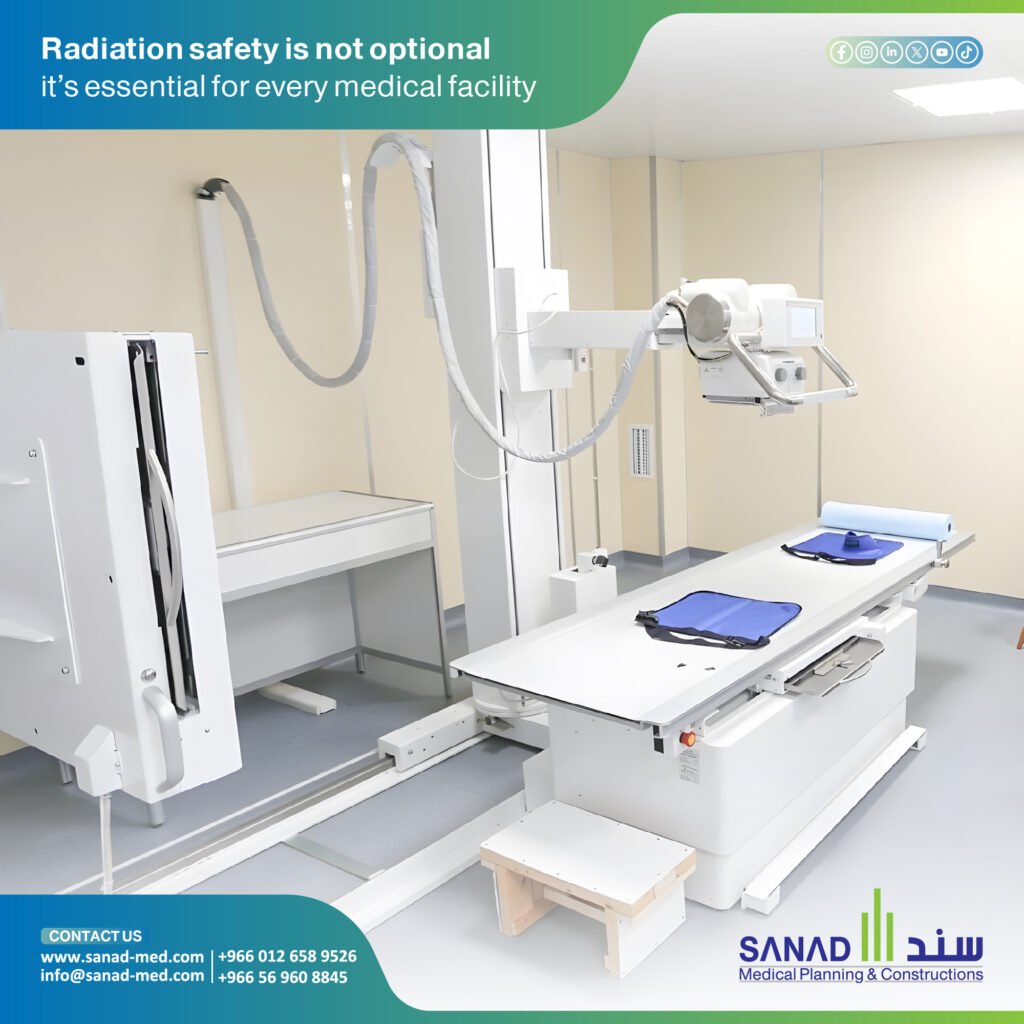 Radiation Protection & Shielding Standards KSA 2026 | Sanad Medical A complete guide to radiation safety in Saudi hospitals. Learn about ALARA, NRRC requirements, and lead shielding design by Sanad Medical (سند الطبية). Radiation Protection Saudi Arabia, Medical Shielding Riyadh, Sanad Medical, Lead Lining KSA, NRRC Compliance, Radiology Room Design, Hospital Safety Vision 2030, CBAHI Radiation Standards.