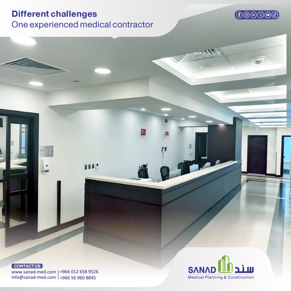 Outfitting a New Hospital vs. Renovating an Existing Facility | Sanad Medical Compare outfitting a new hospital versus renovating an operational facility with Sanad Medical. Explore engineering design, cost factors, infection control, and MOH compliance. New hospital outfitting, hospital renovation Saudi Arabia, Sanad Medical, healthcare engineering, MOH licensing, CBAHI accreditation, medical gas pipelines, infection control in construction, operating room renovation.