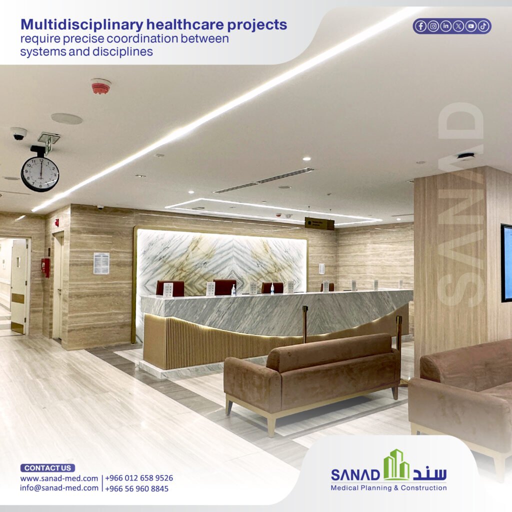 Multi-Specialty Hospital Planning & Execution | Sanad Medical Comprehensive guide by Sanad Medical on planning multi-specialty hospitals, MEP integration, medical gas pipelines, fit-outs, and MOH/CBAHI licensing in KSA. Hospital planning KSA, medical fit-out contractor, Sanad Medical, MEP engineering healthcare, operating room construction, medical gas pipeline, MOH licensing, CBAHI standards, Saudi Building Code.