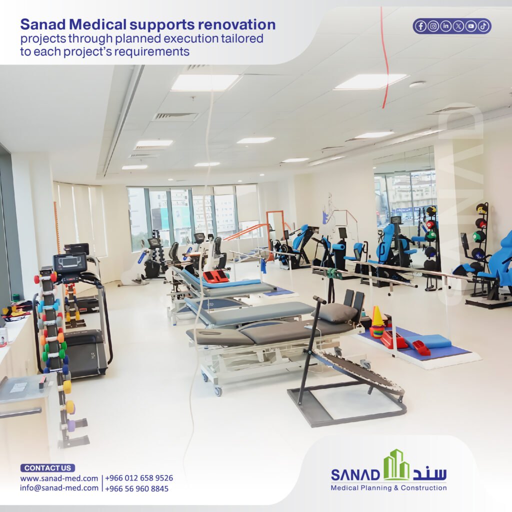 Renovating Active Hospitals & Operational Continuity | Sanad Medical Sanad Medical’s expert guide to renovating active hospitals in Saudi Arabia while maintaining uninterrupted care, infection control, and MOH/CBAHI compliance. Hospital renovation KSA, live facility construction, Sanad Medical, medical fit-out contractor, CBAHI accreditation, MOH licensing, medical gas pipeline, negative pressure containment, healthcare MEP. Hospital renovation KSA - Sanad Medical